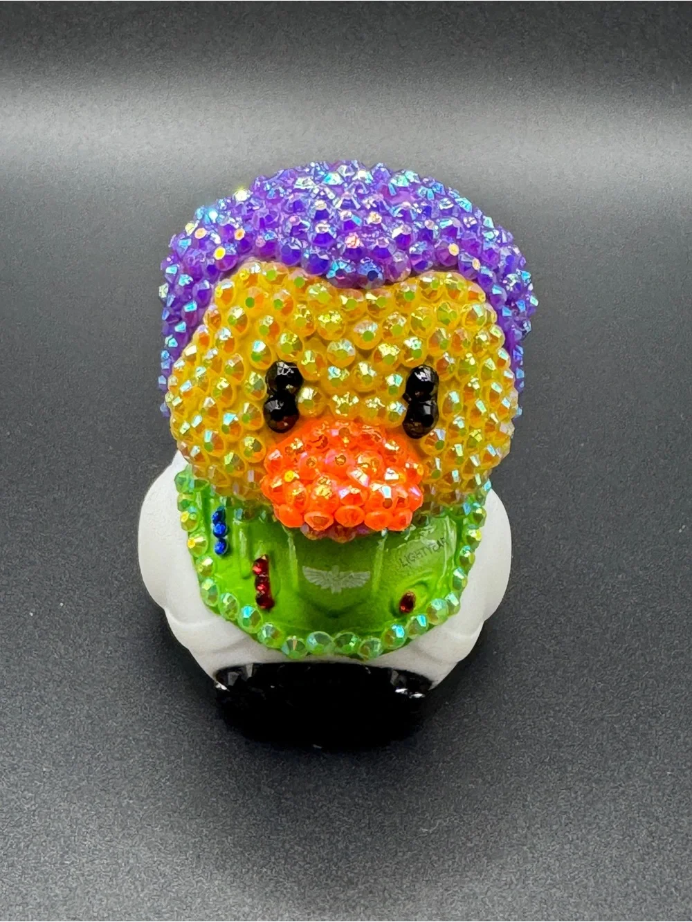 Hand Bejeweled Buzz Lightduck Rubber Duck Sparkle Resin Rhinestones Jeep Jewels